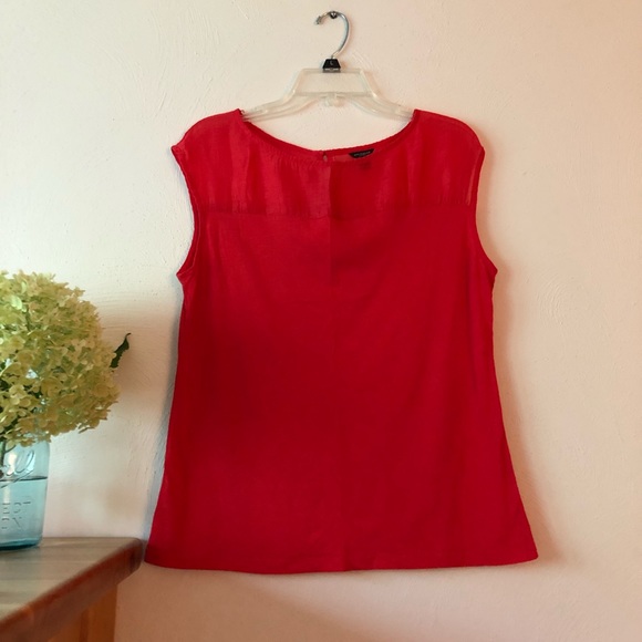 Ann Taylor Sleeveless Top with Silk Accent - Picture 2 of 14